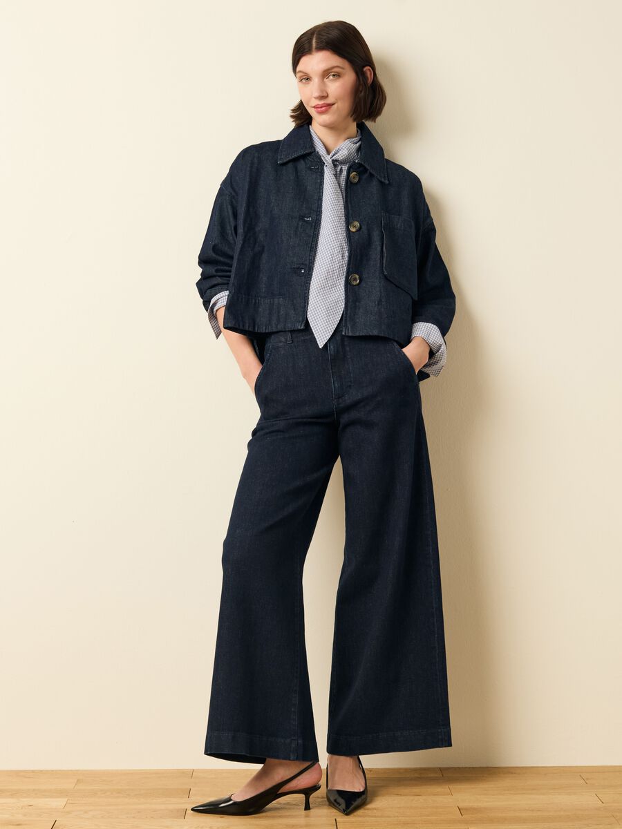 Giacca in denim con tasca_0