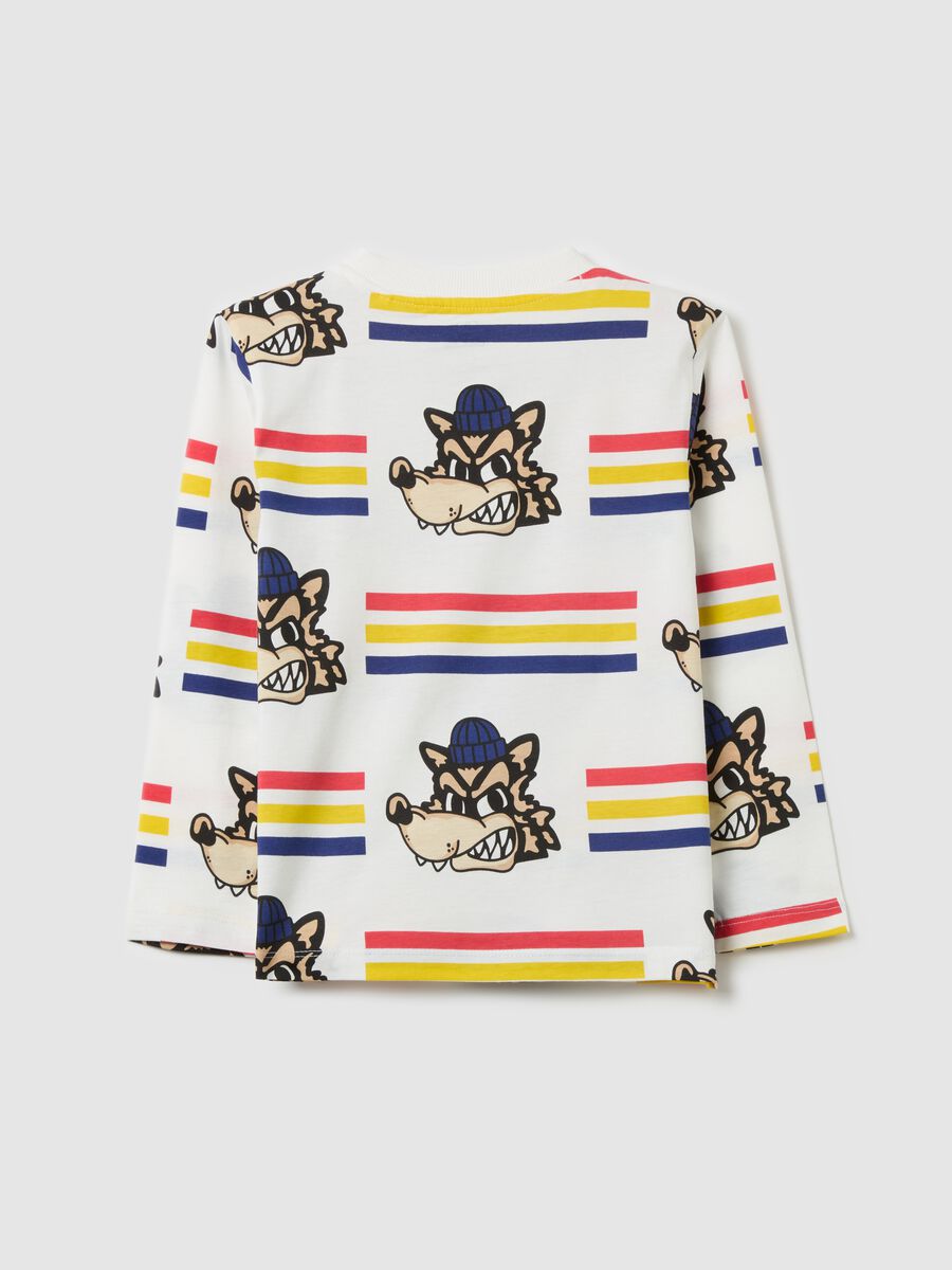Long-sleeved T-shirt in cotton with print_1