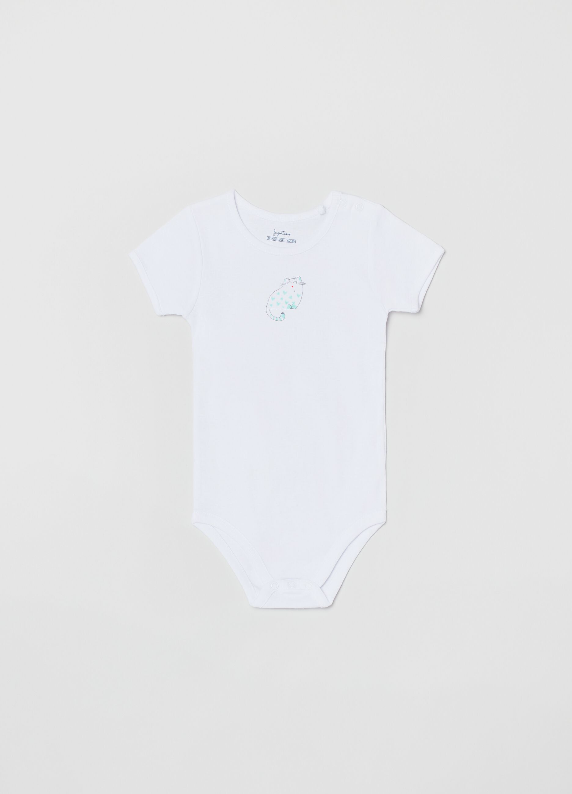 Tripack body in cotone stampa gattini _1