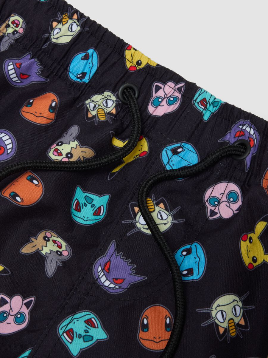 Boxer da mare nero da bambino regular fit con stampe Pok&eacute;mon_2