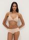 Beige Stretch Organic Cotton Triangle Bra_1