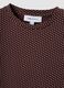 Brown pure cotton polka-dot cropped T-shirt, regular fit_2