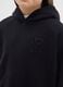 Girls' black cotton blend oversized hoodie_2