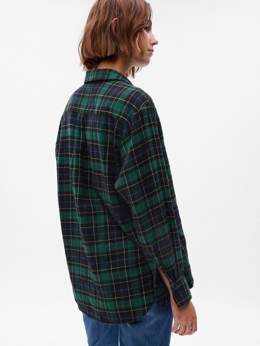 Camicia oversize in flanella fantasia check_1