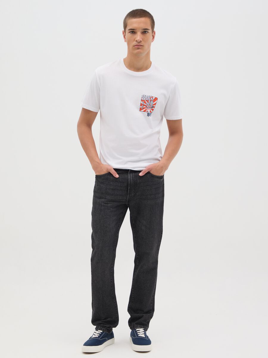 White T-shirt with ramen print from Ovs_1