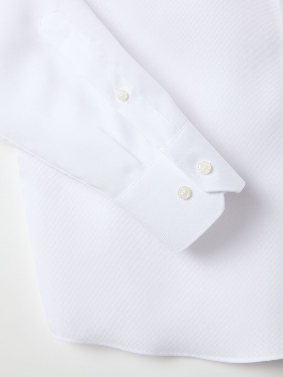 White pure cotton regular fit shirt_5