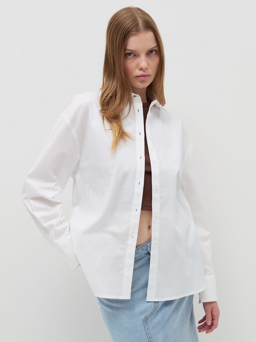 Oversized shirt in poplin_0