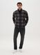 Multicolour Check High Collar Fleece Zip Jacket Regular Fit_0