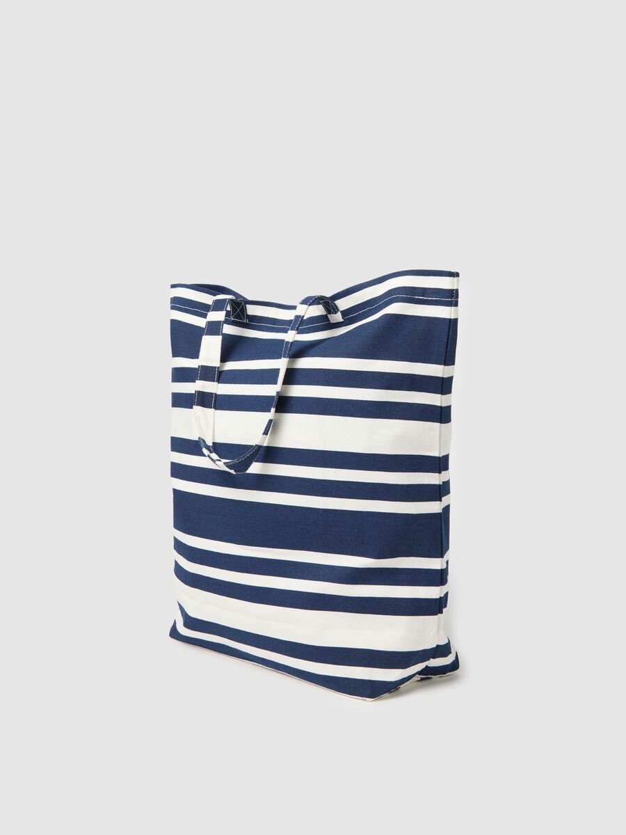 Borsa da donna in puro cotone multicolor a righe_1