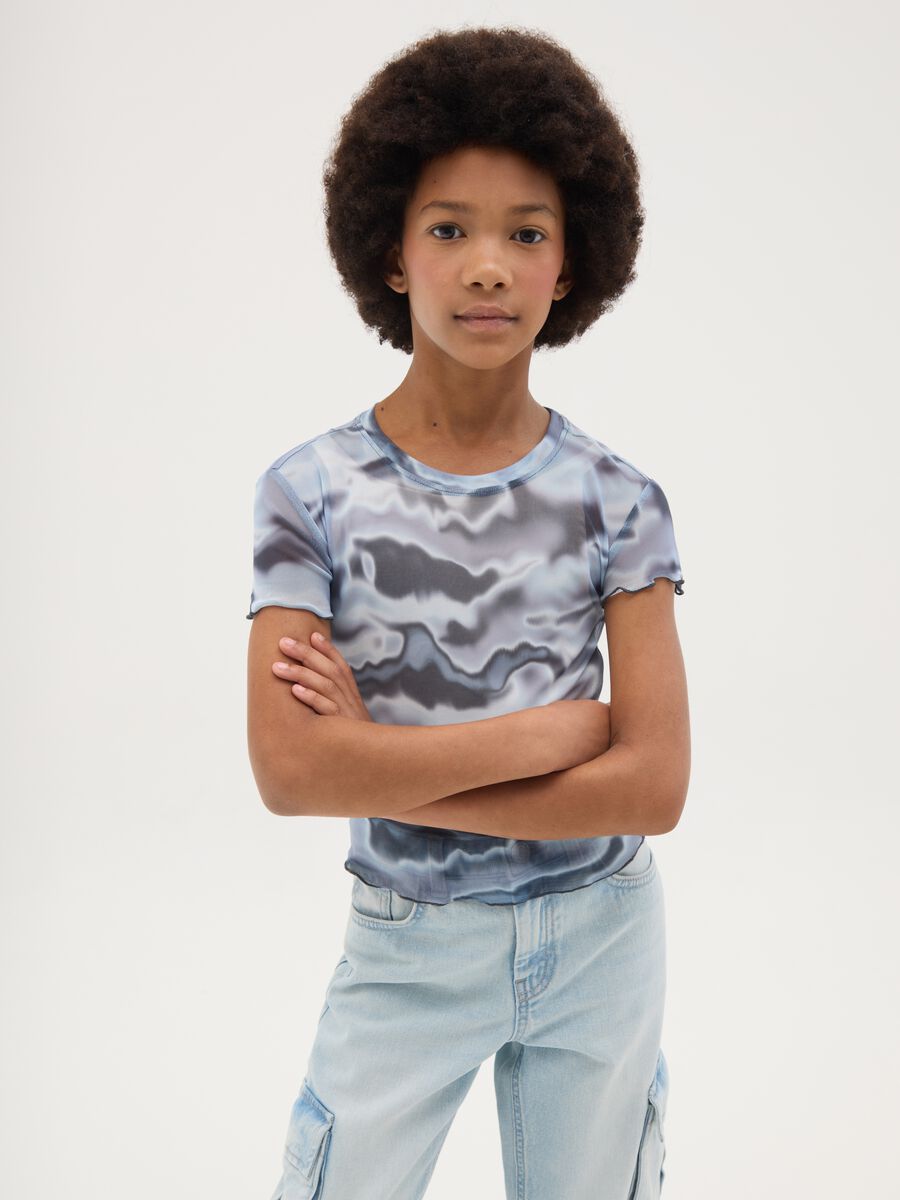 Marbled Effect Stretch T-Shirt for OVS Kids_0