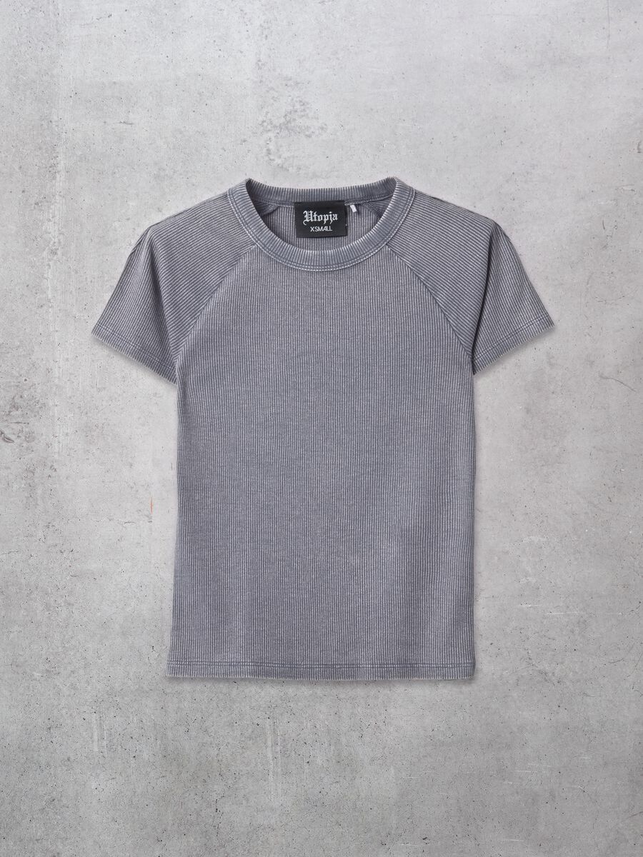 Ribbed Perfect T-shirt Vintage Grey_4