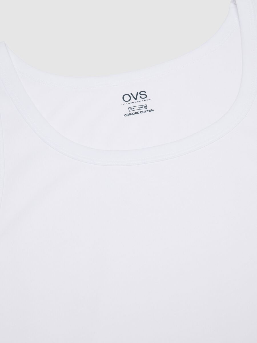 Men's White Pure Cotton Vest_5