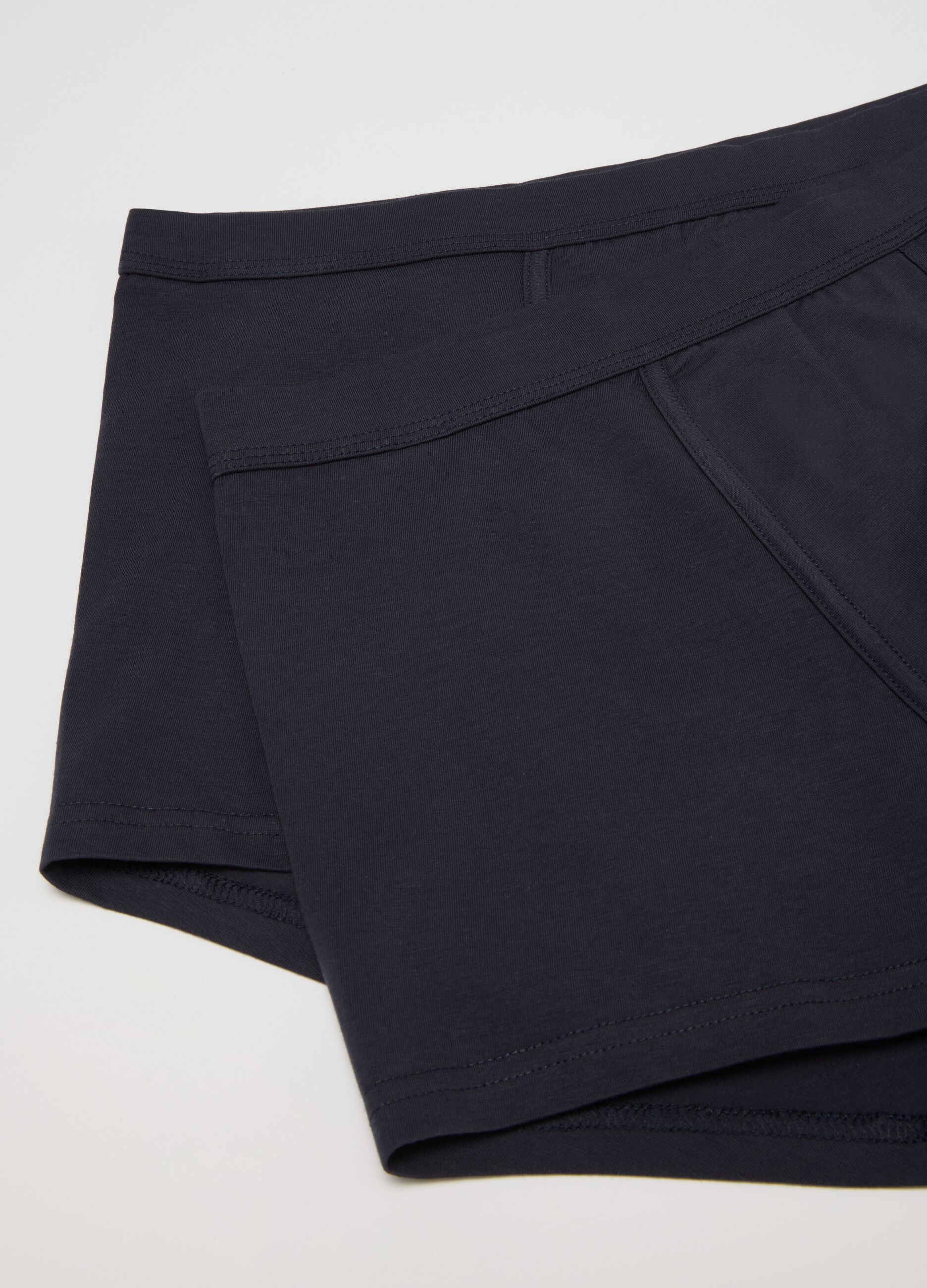 Bipack di boxer in cotone elasticizzato blu