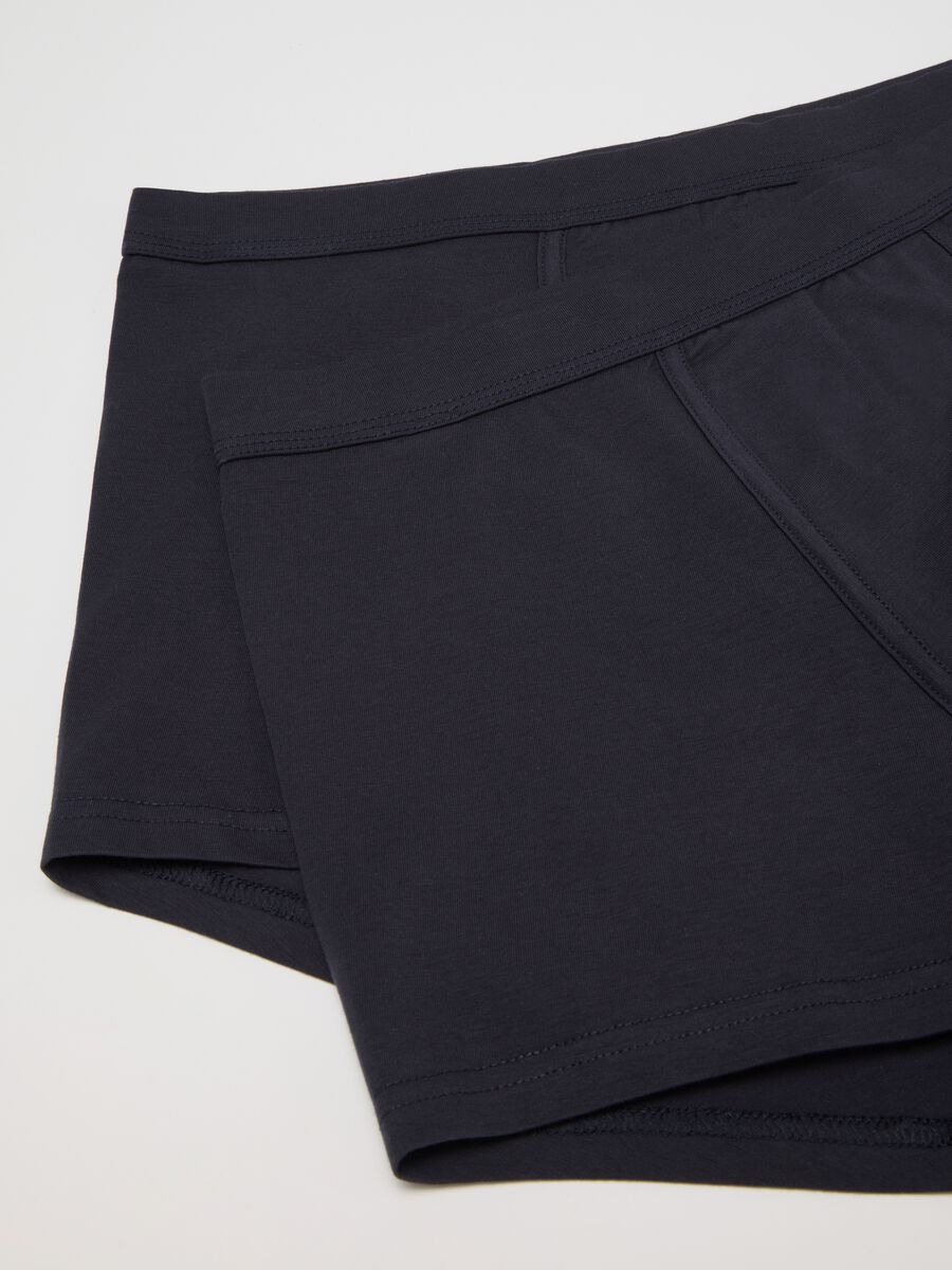 Bipack di boxer in cotone elasticizzato blu_5