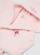 Pink organic cotton hooded bathrobe for baby girls and toddlers_3