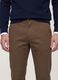 Brown slim-fit stretch cotton twill chino trousers_3