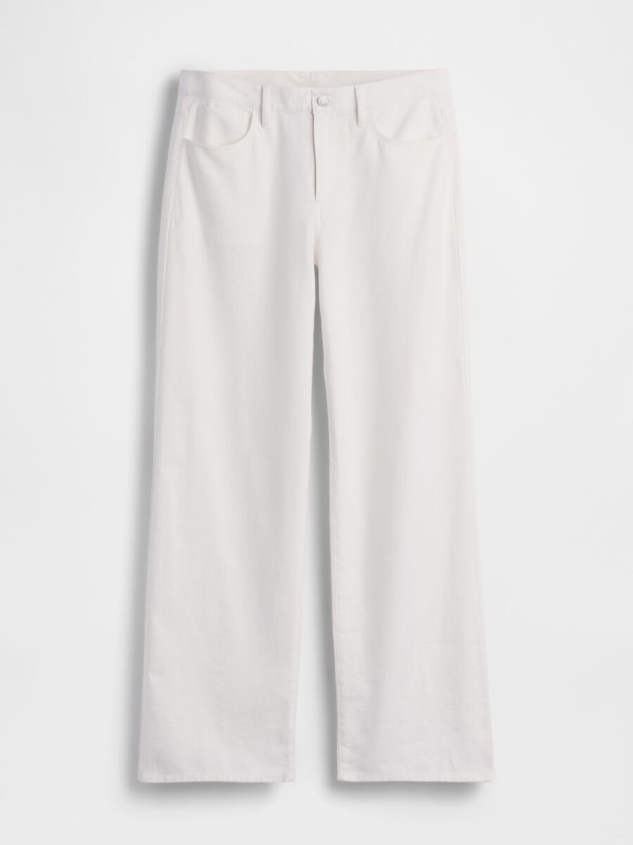 Wide-leg linen-cotton blend trousers_3