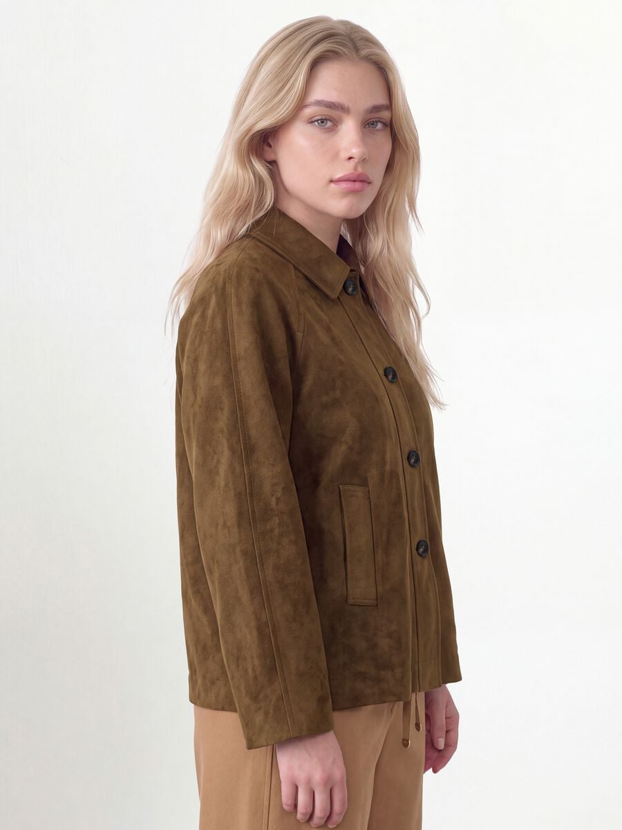 Giacca marrone regular fit con bottoni_2