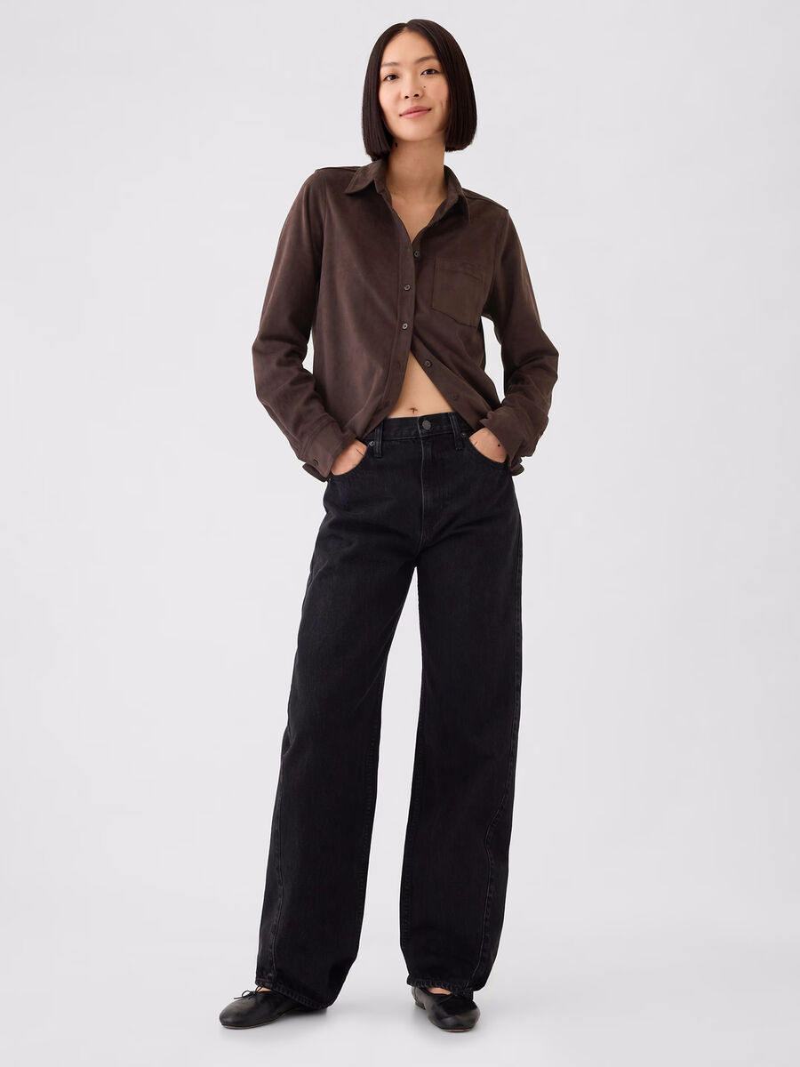 Suede shirt with pocket_1