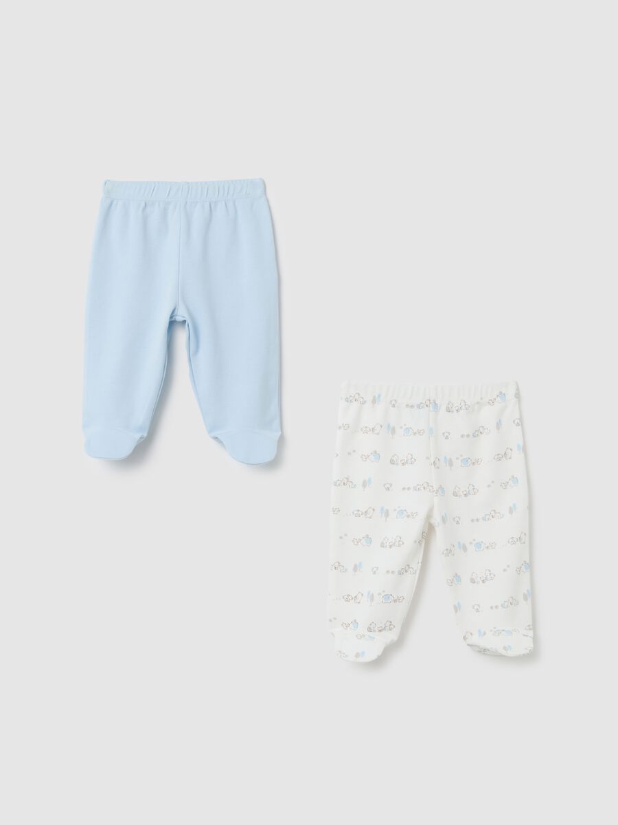 Bipack pantaloni da neonato in puro cotone multicolor_0