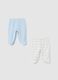 Multicolour pure cotton newborn pants twin pack_0