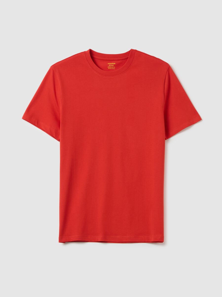 Men's regular fit red pure cotton T-shirt_4