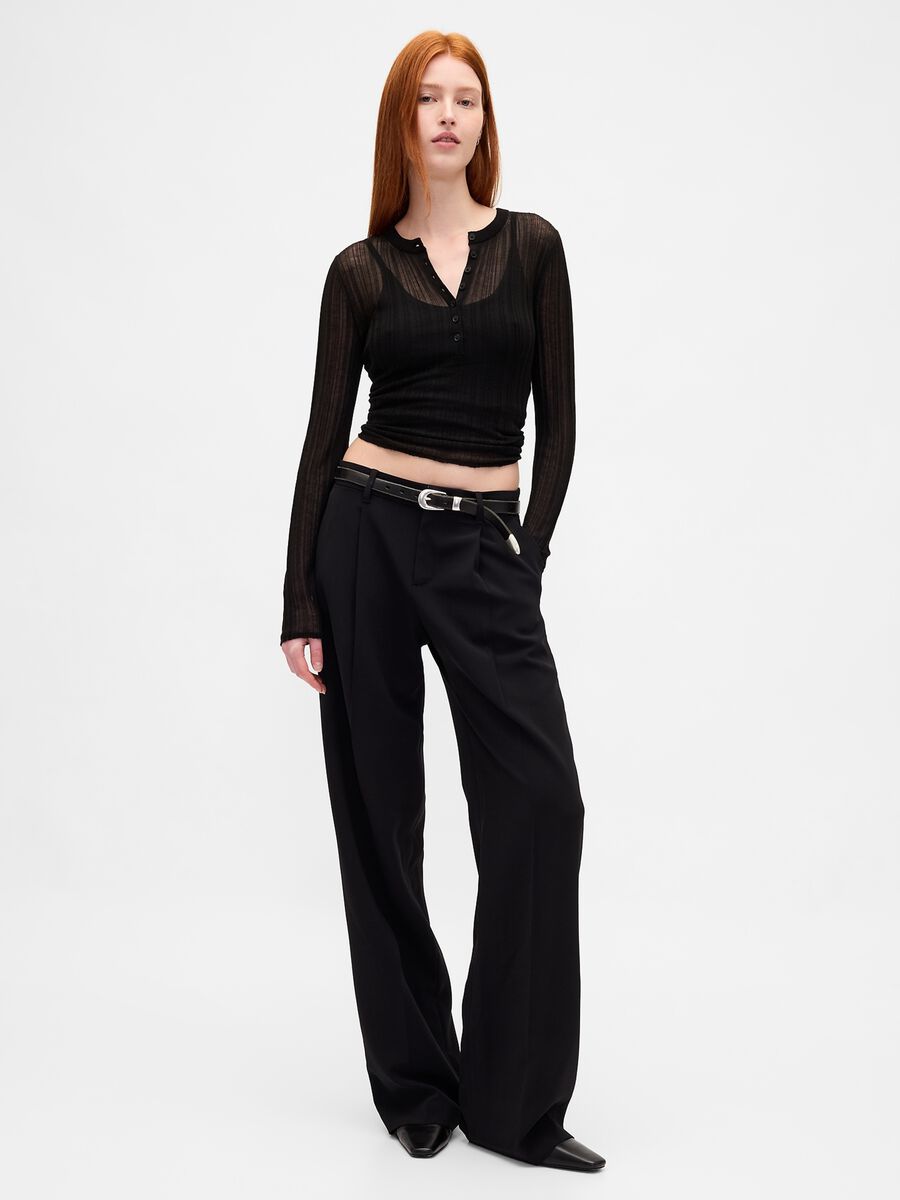 Black Stretch Wide-Leg Trousers_4