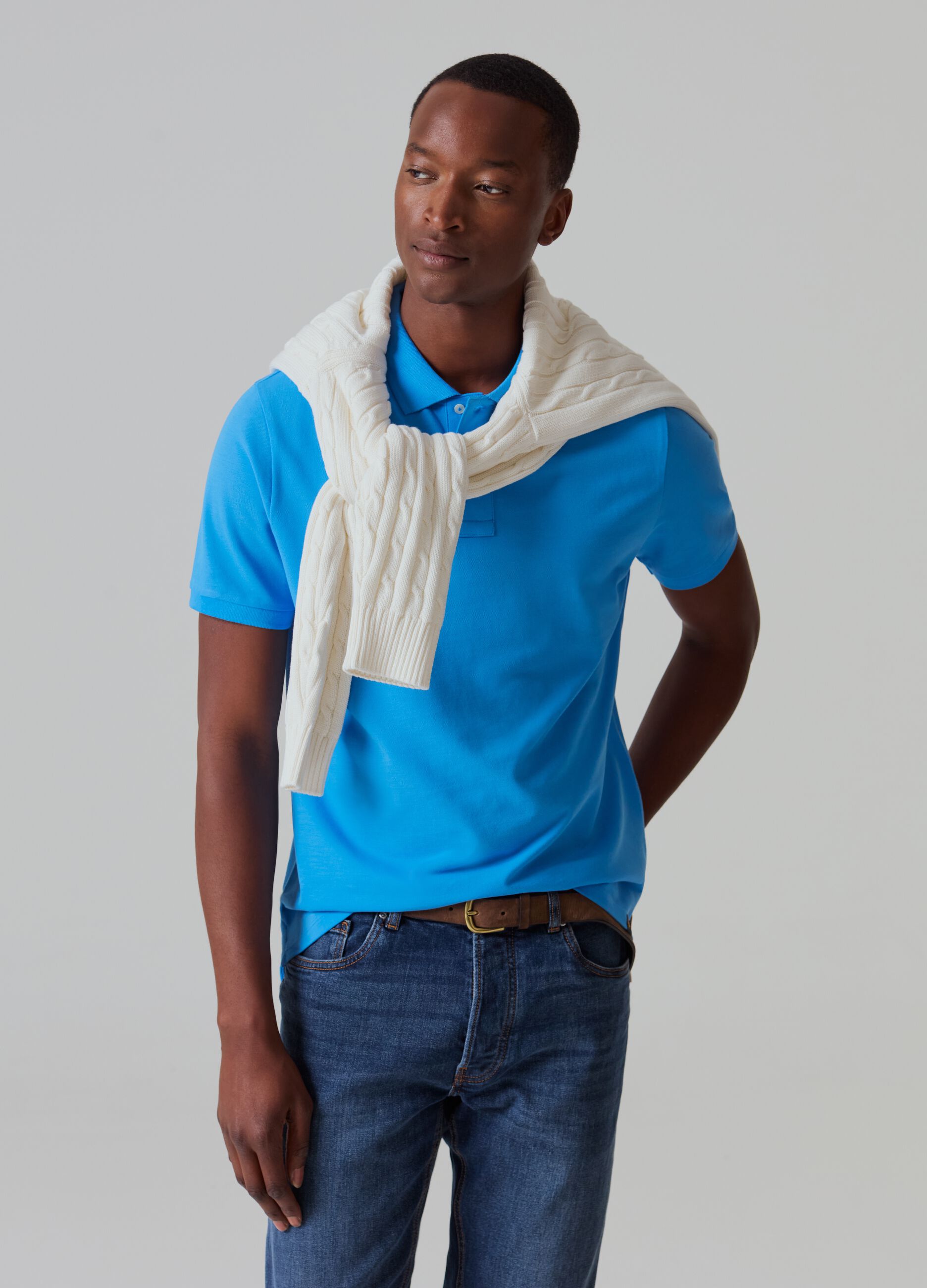 Polo in piquet di cotone Supima
