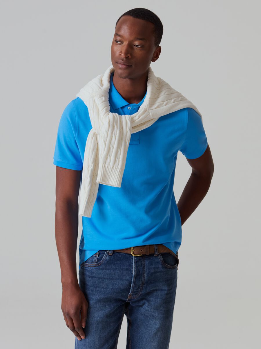 Supima cotton piquet polo shirt_1