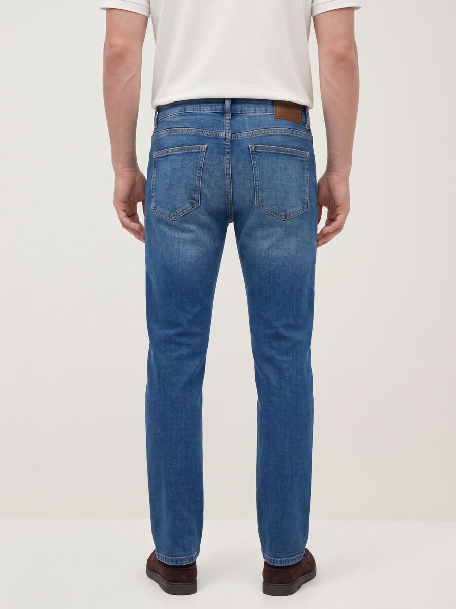 Blue stretch-cotton comfort-fit jeans_3