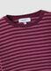 T-shirt viola in puro cotone a righe con girocollo_5