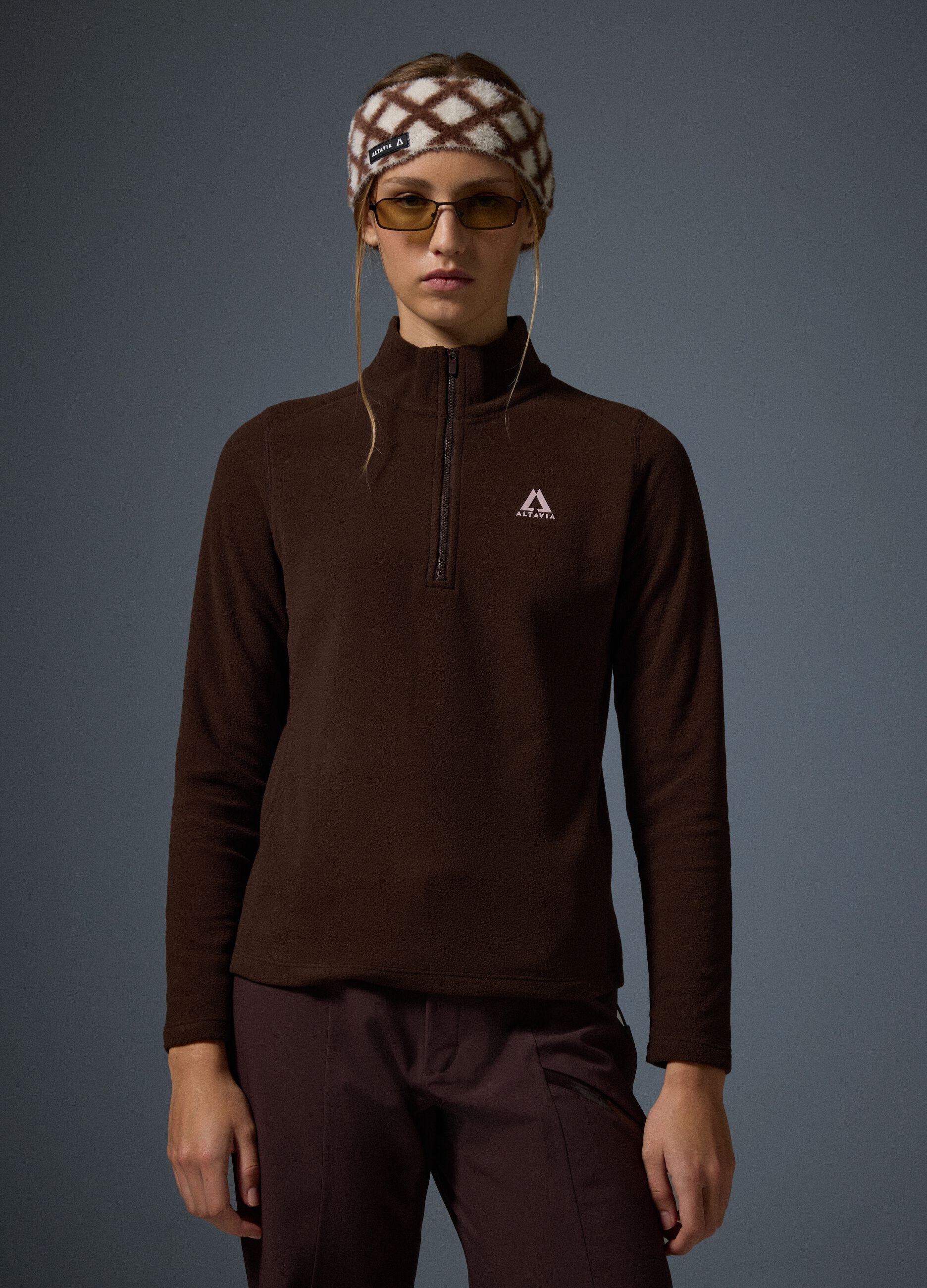 Pile Half Zip Traspirante ALTAVIA WITH DEBORAH COMPAGNONI