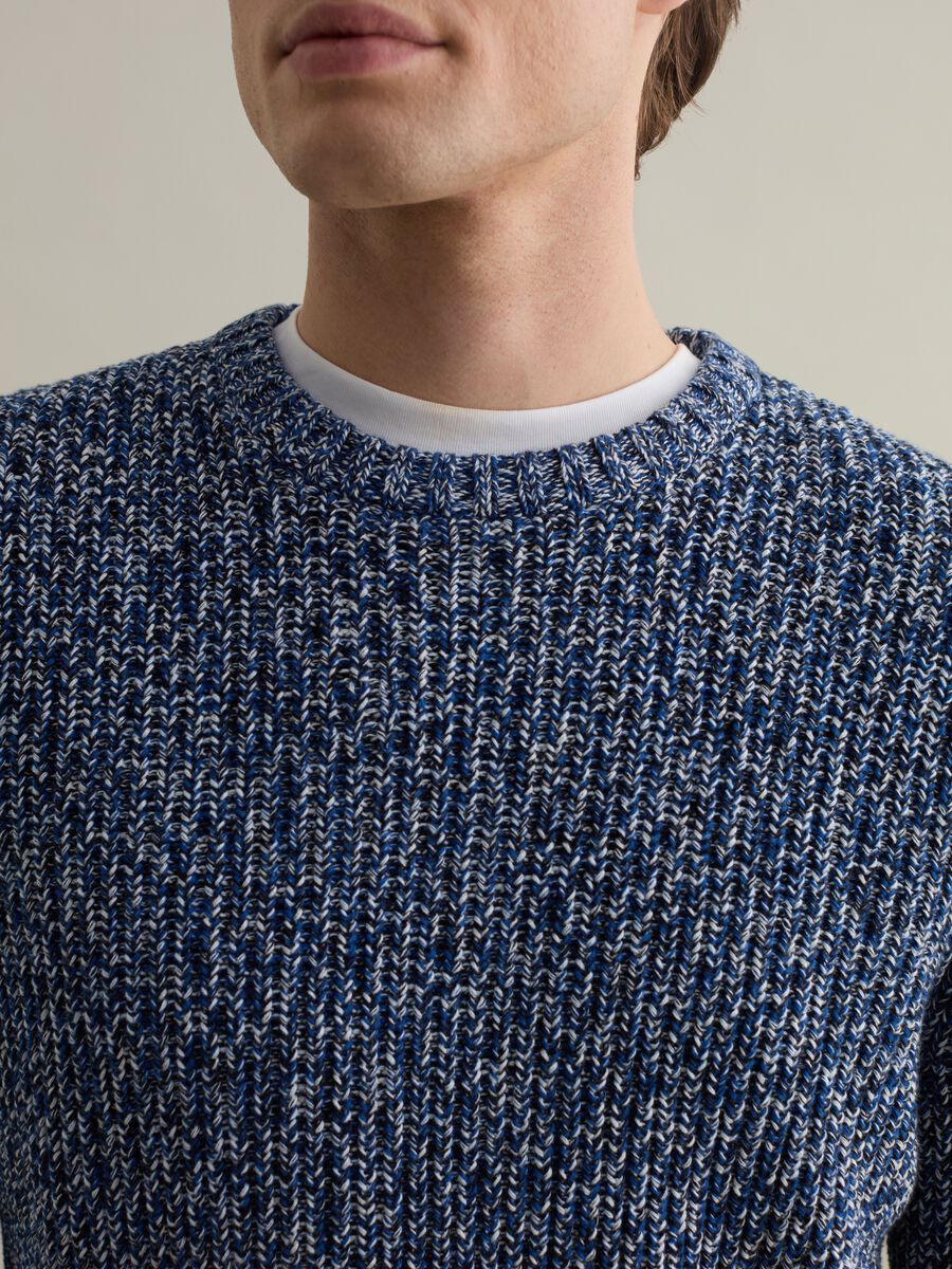 Cotton pullover with two-tone weave_3