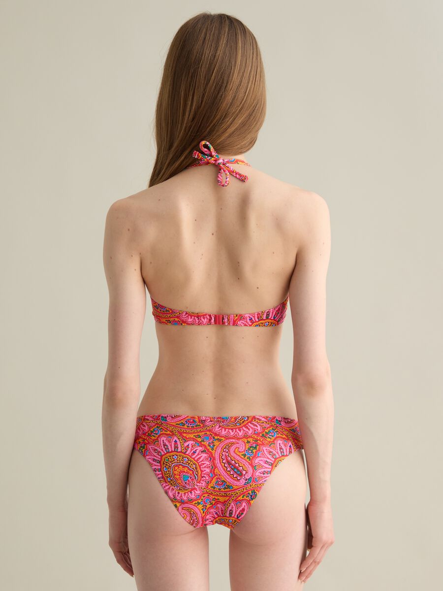 Women’s bikini top in multicoloured stretch fabric_3