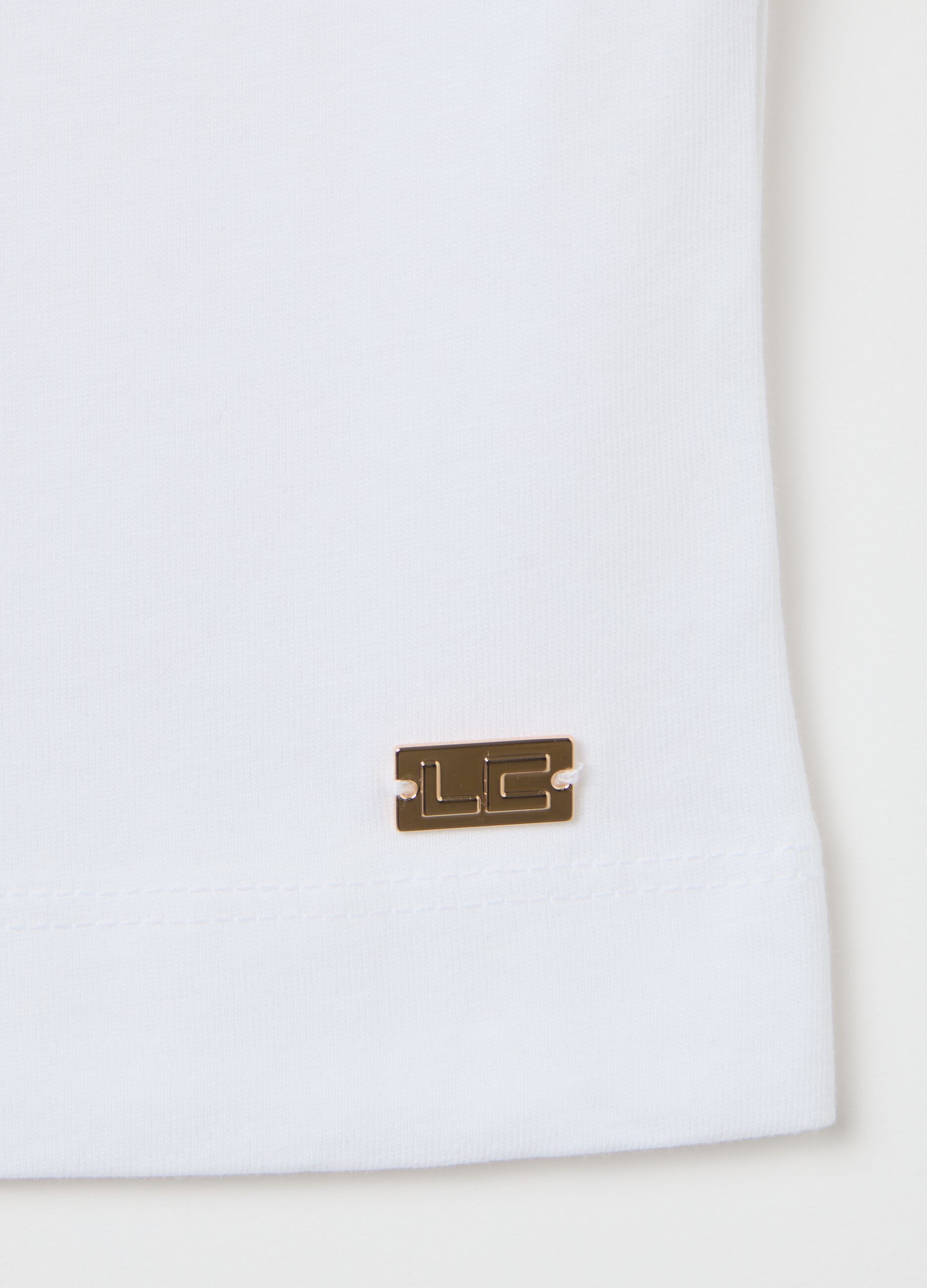 Pure Cotton White T-shirt by Les Copains