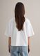 White cotton blend relaxed fit T-shirt with decorative pocket_3