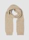 Sand-coloured stretch wool scarf_0