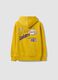 Yellow cotton-blend hoodie with Lakers print for boys_5