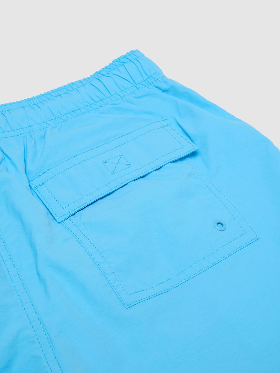 Men’s regular-fit swim boxers in light blue blend with elastic waist_5