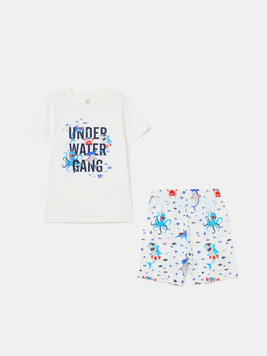 Organic cotton pyjamas with print_0