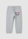 Grey regular fit pure cotton trousers for boys_0