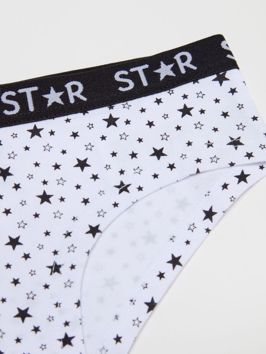 Stretch cotton knicker shorts with star print_2