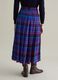 Pleated midi skirt with check pattern_2