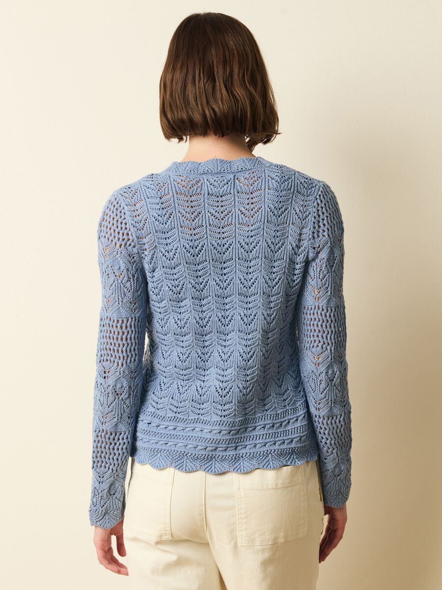 Crochet cardigan with V neck_3