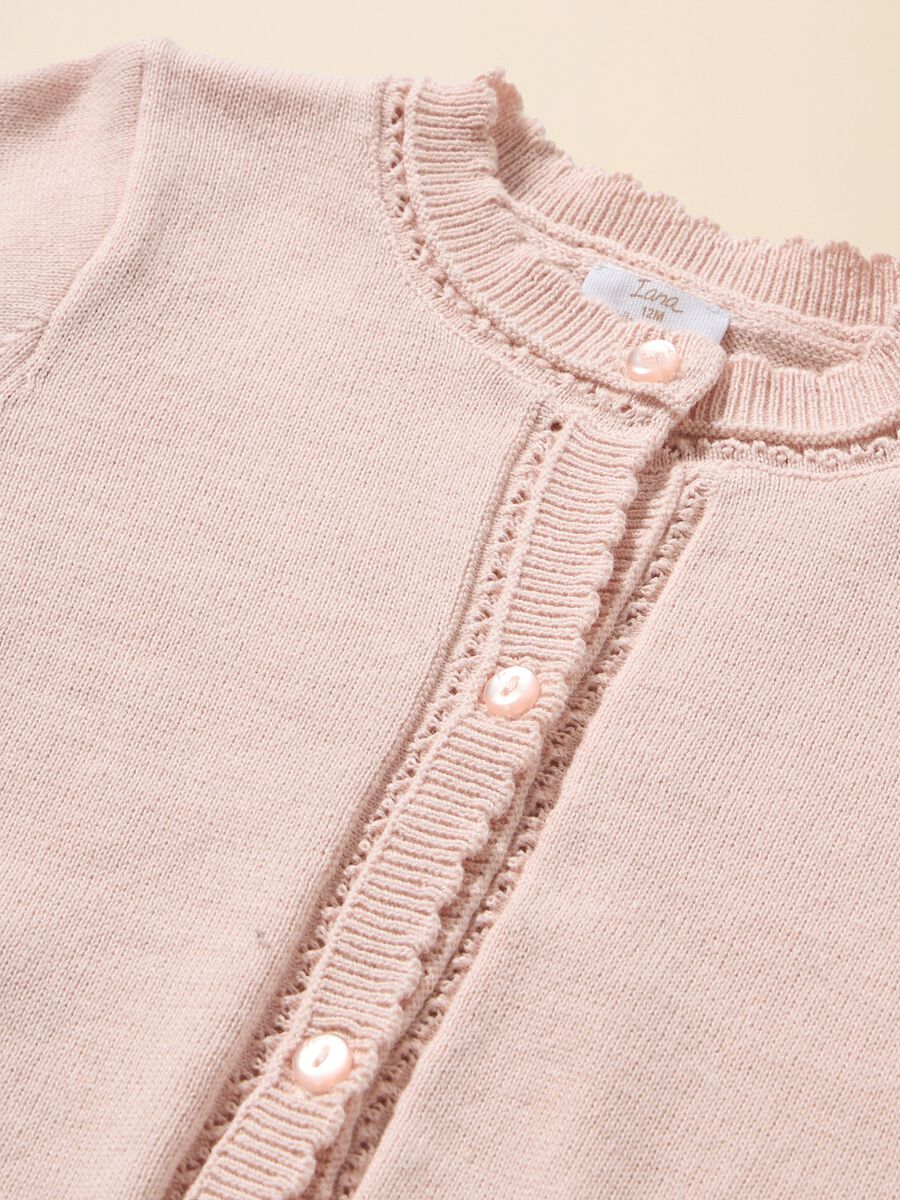 IANA newborn girl cardigan in 100% cotton_1