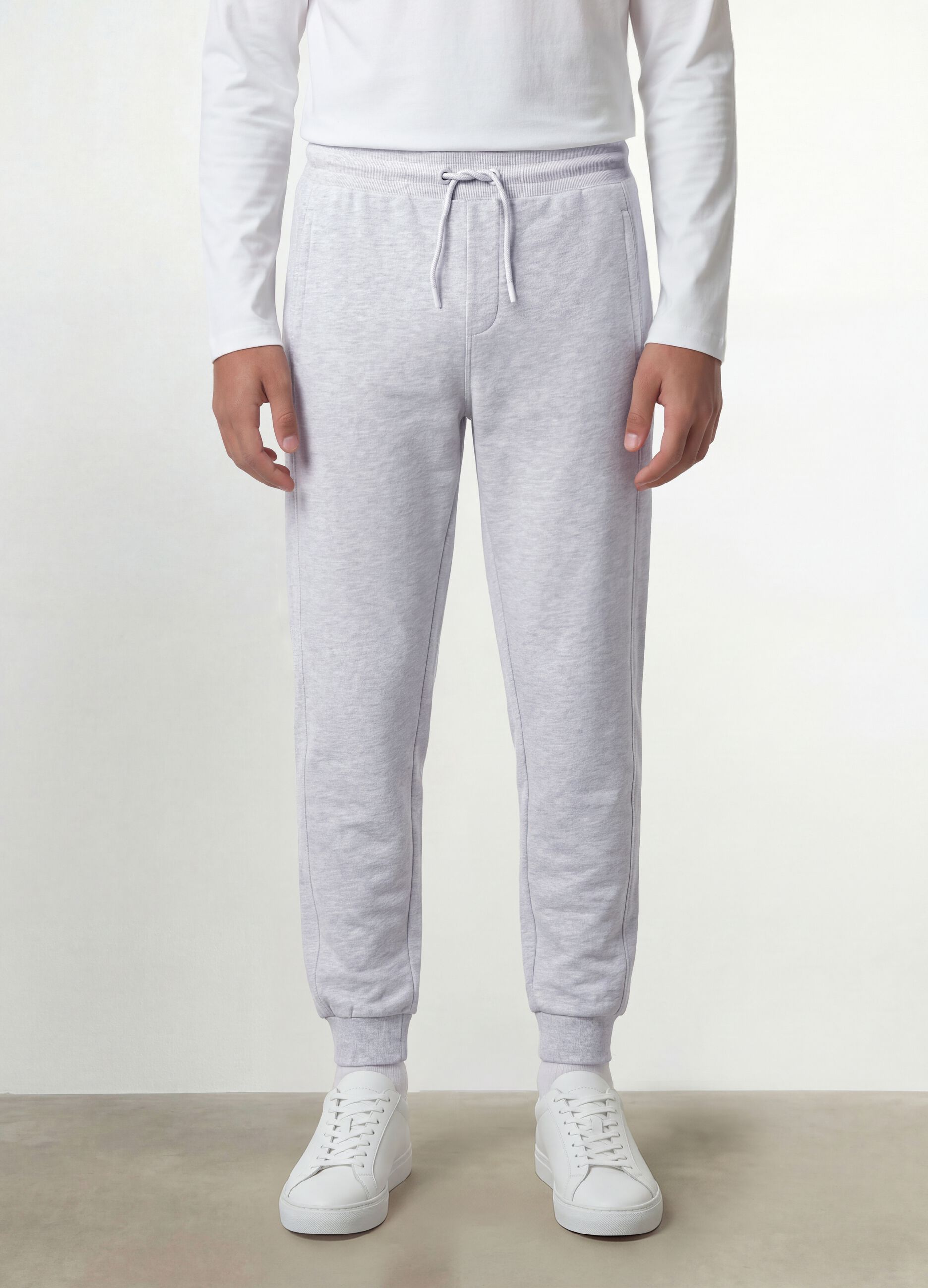 Grey organic cotton jogger trousers
