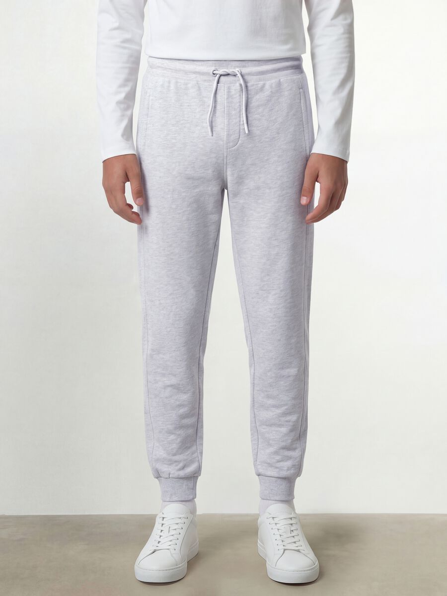 Grey organic cotton jogger trousers_1