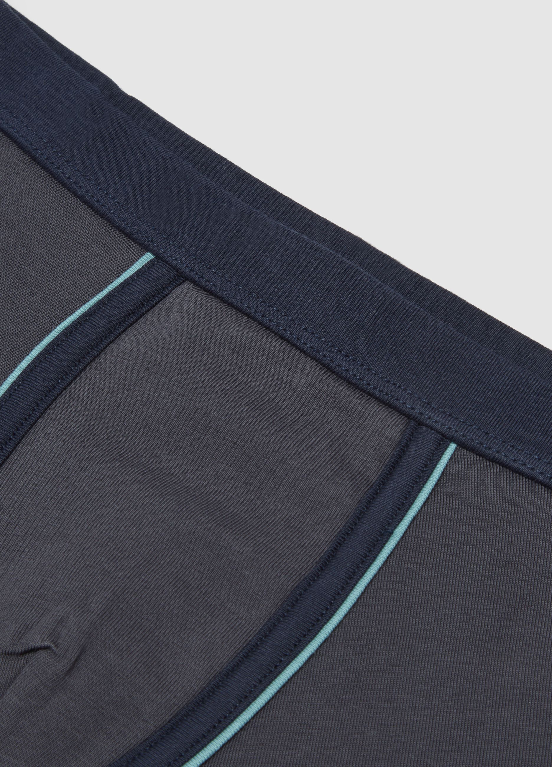 Boys' Blue Stretch Cotton Boxers