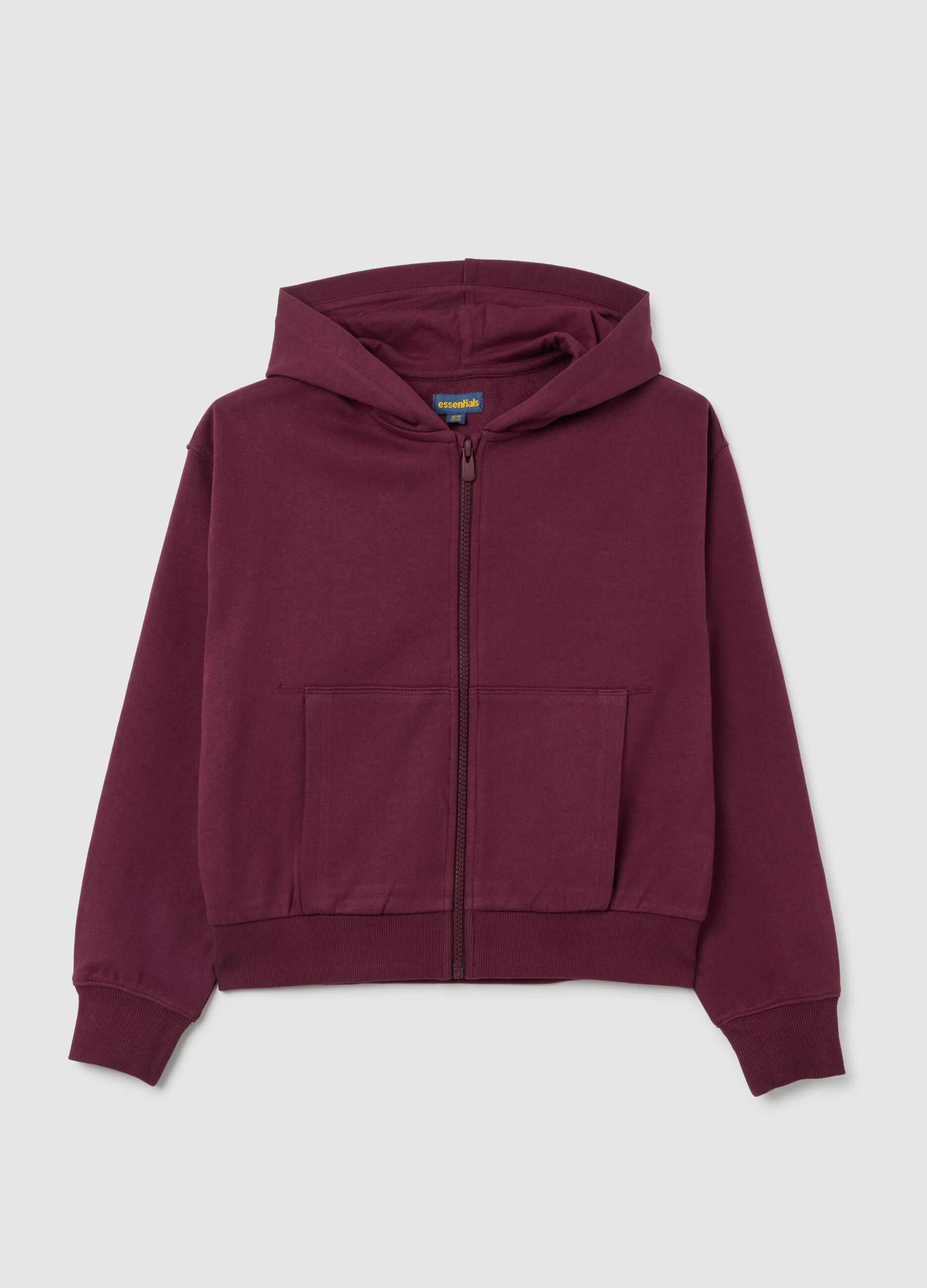 Girl's purple pure cotton hoodie regular fit