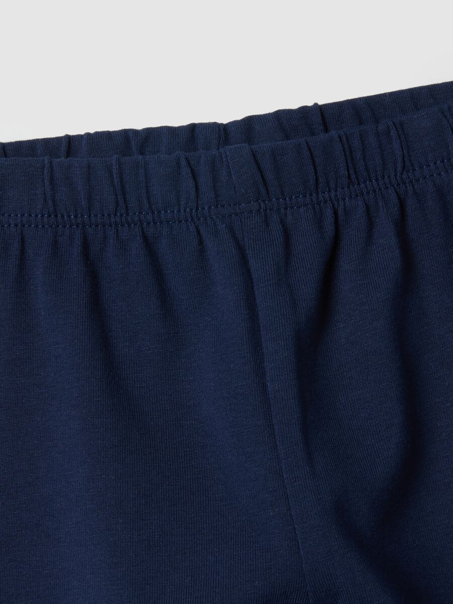 Girls' Blue Stretch Cotton Slim Fit Leggings_2